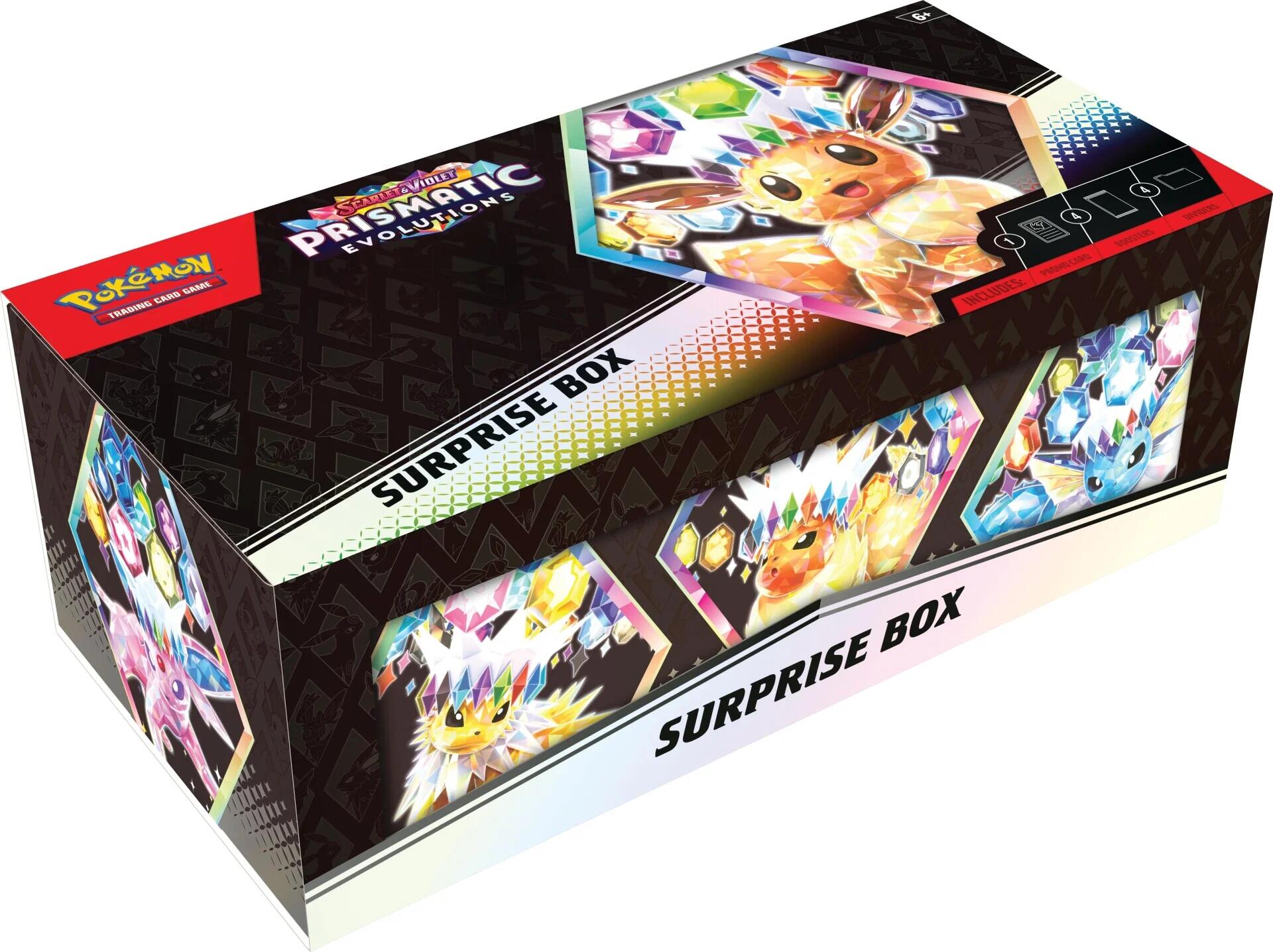 Scarlet & Violet: Prismatic Evolutions Surprise Box | Jomio and Rueliete's Cards and Comics