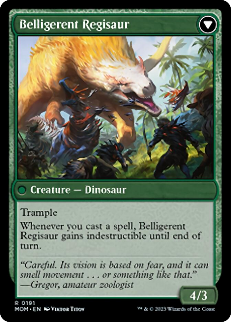 Invasion of Ixalan // Belligerent Regisaur [March of the Machine] | Jomio and Rueliete's Cards and Comics