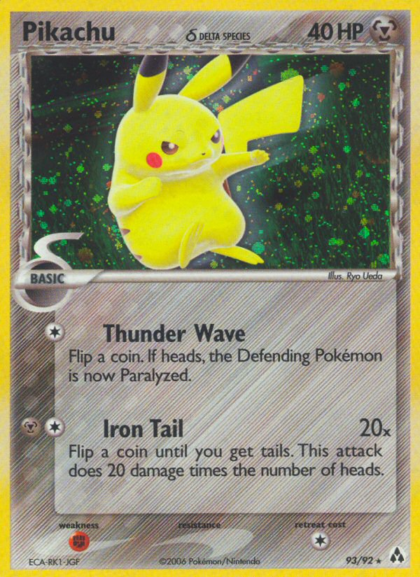 Pikachu (93/92) (Delta Species) [EX: Legend Maker] | Jomio and Rueliete's Cards and Comics