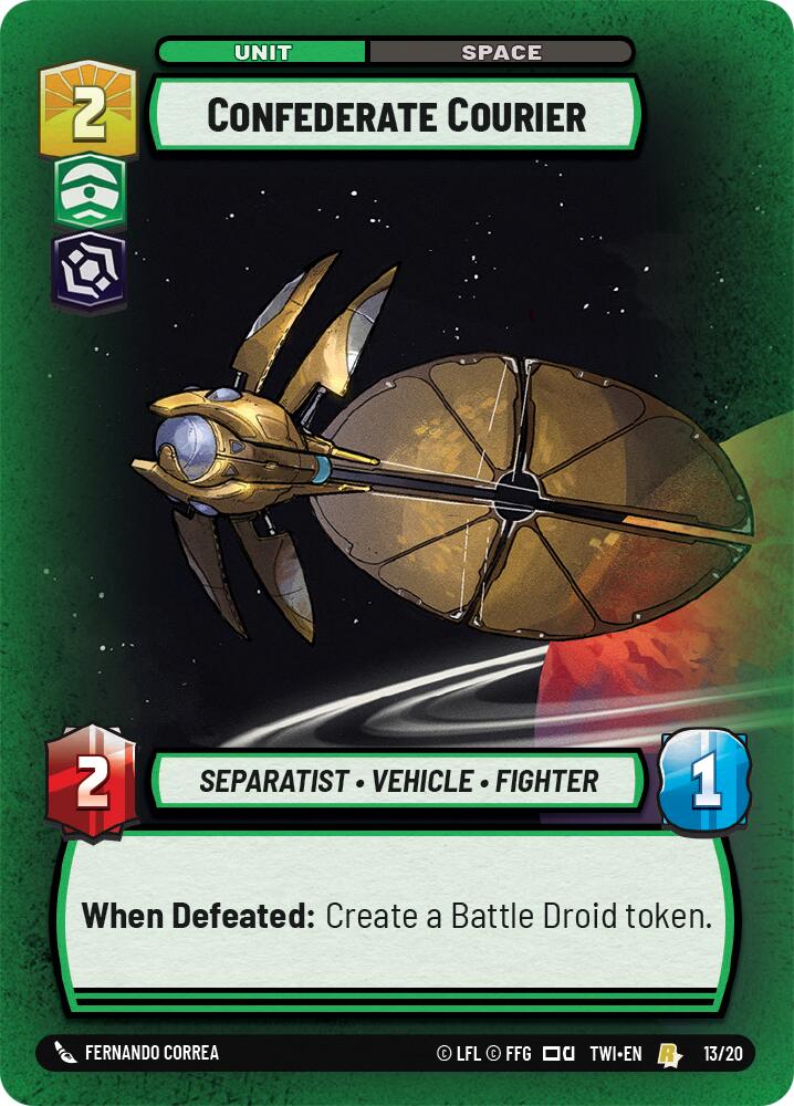 Confederate Courier (13/20) [Twilight of the Republic: Weekly Play] | Jomio and Rueliete's Cards and Comics