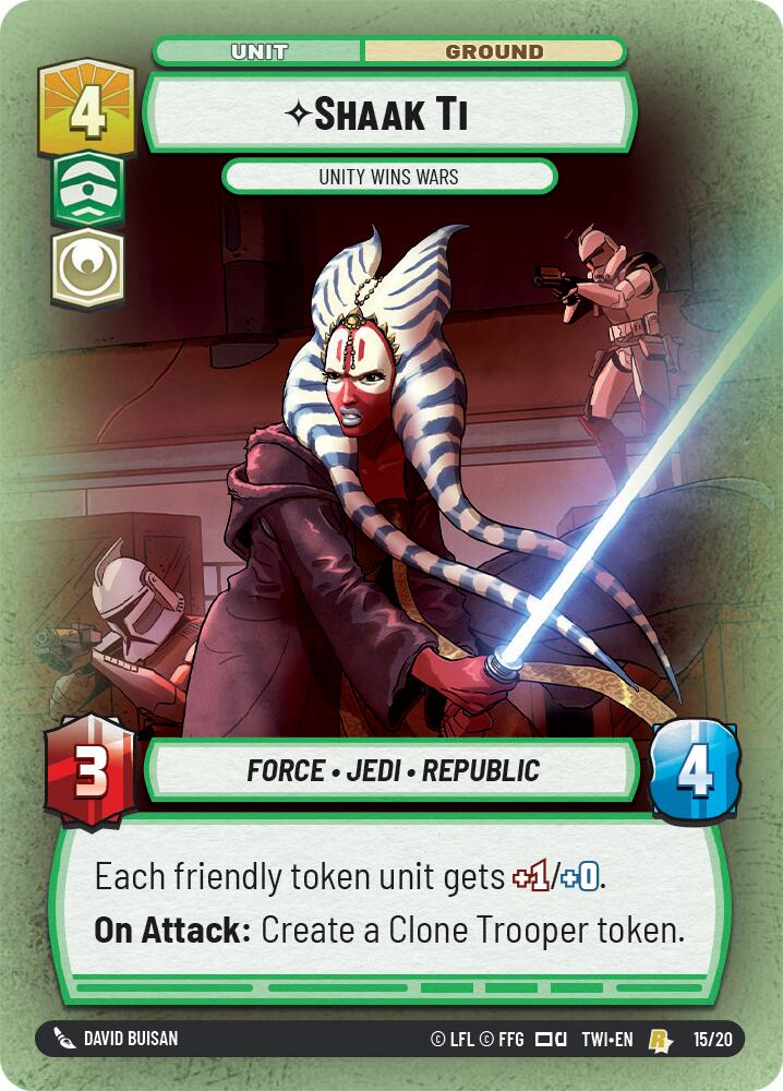 Shaak Ti - Unity Wins Wars (15/20) [Twilight of the Republic: Weekly Play] | Jomio and Rueliete's Cards and Comics