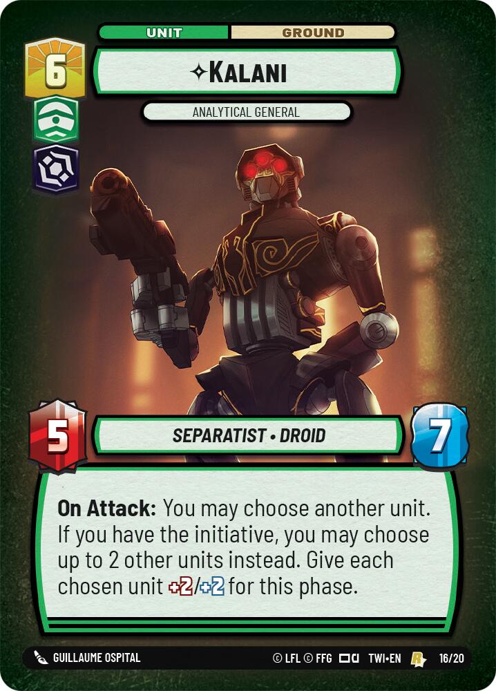 Kalani - Analytical General (16/20) [Twilight of the Republic: Weekly Play] | Jomio and Rueliete's Cards and Comics