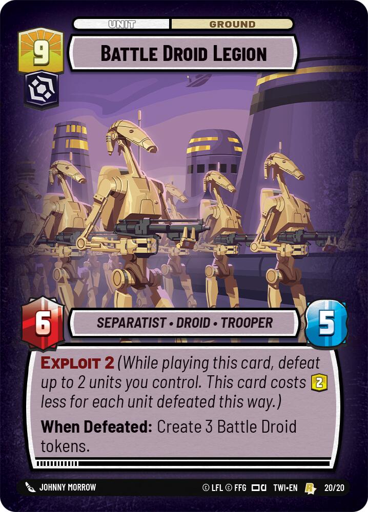 Battle Droid Legion (20/20) [Twilight of the Republic: Weekly Play] | Jomio and Rueliete's Cards and Comics