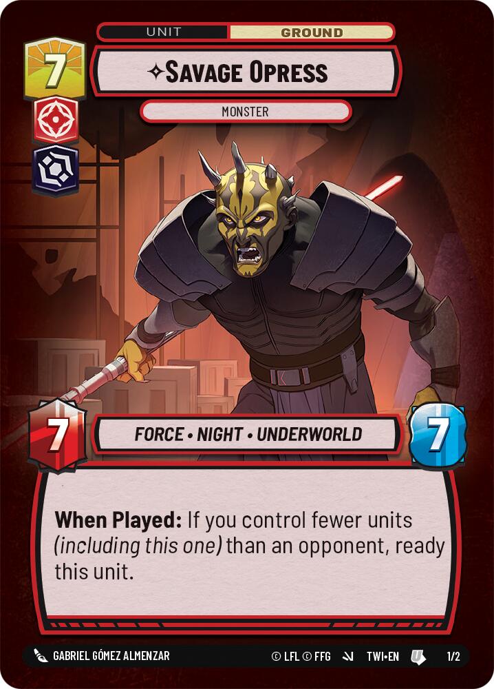 Savage Opress - Monster (1/2) (1/2) [Store Showdown Promos] | Jomio and Rueliete's Cards and Comics