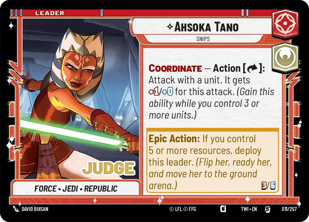 Ahsoka Tano - Snips (011/257) (011/257) [Judge Promos] | Jomio and Rueliete's Cards and Comics
