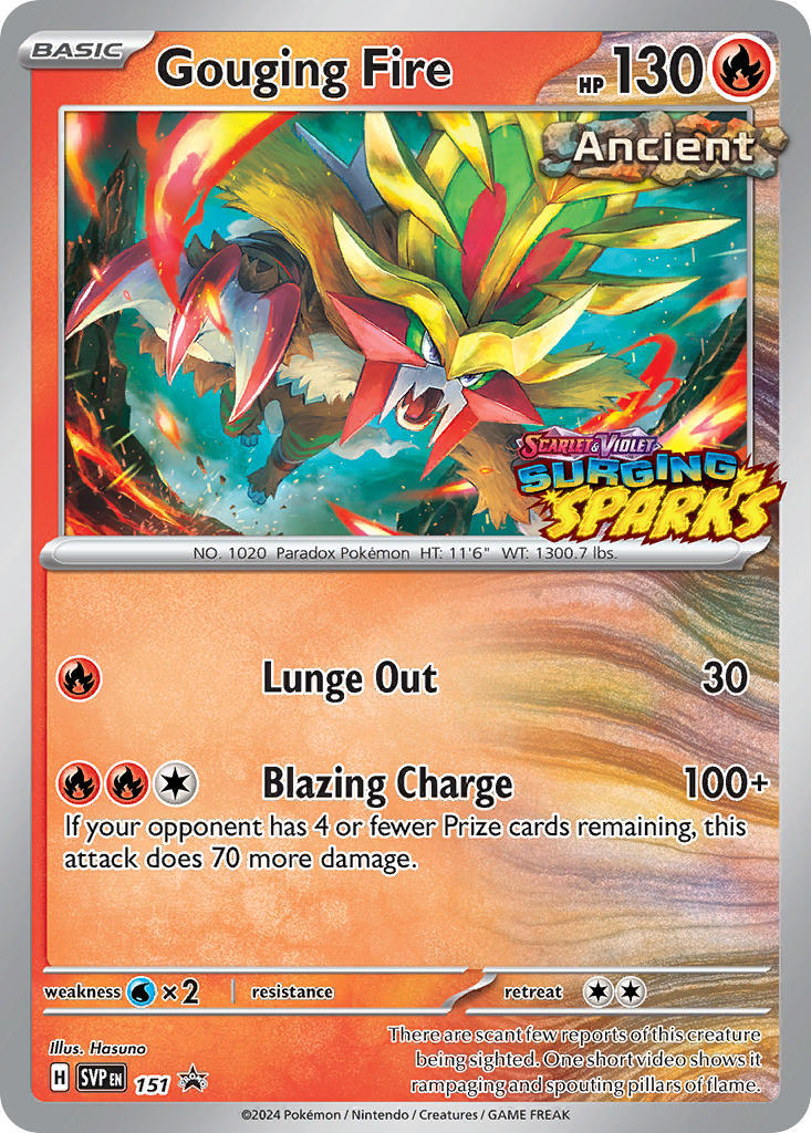 Gouging Fire (151) [Scarlet & Violet: Black Star Promos] | Jomio and Rueliete's Cards and Comics