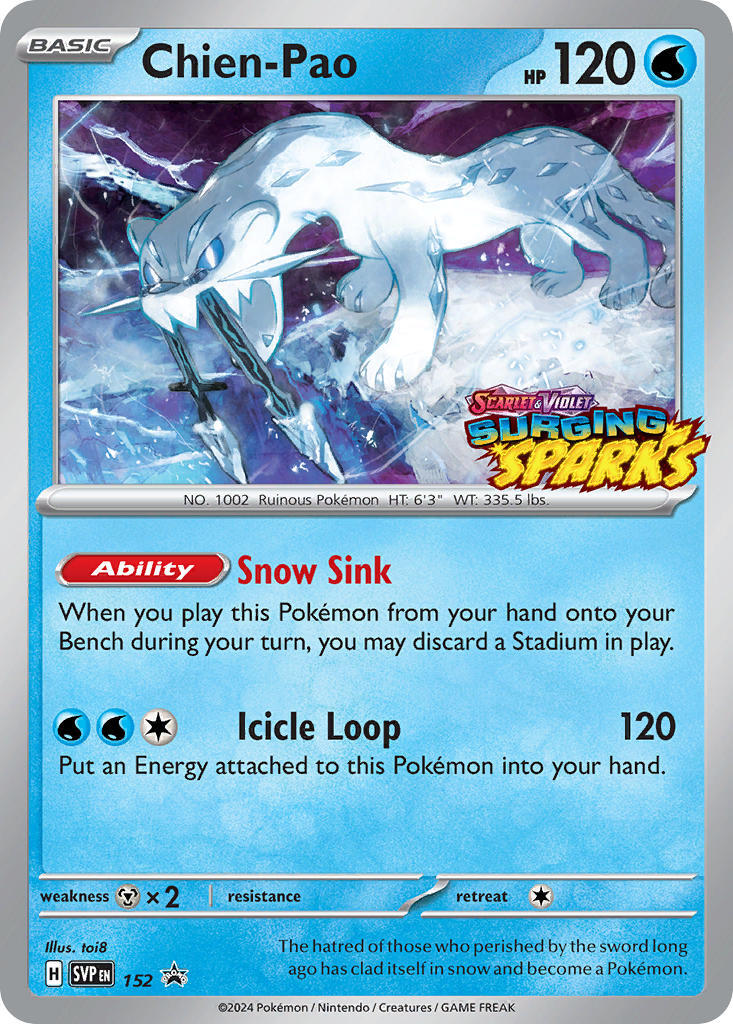 Chien-Pao (152) [Scarlet & Violet: Black Star Promos] | Jomio and Rueliete's Cards and Comics