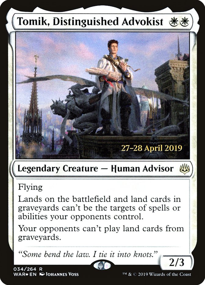 Tomik, Distinguished Advokist [War of the Spark Prerelease Promos] | Jomio and Rueliete's Cards and Comics
