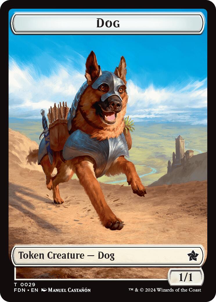 Dog // Beast (0033) Double-Sided Token [Foundations Tokens] | Jomio and Rueliete's Cards and Comics