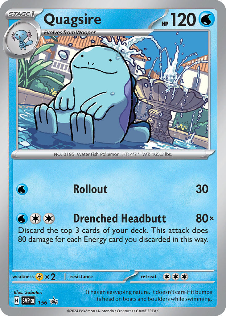 Quagsire (156) [Scarlet & Violet: Black Star Promos] | Jomio and Rueliete's Cards and Comics