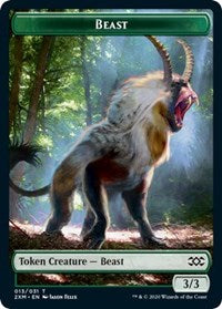 Beast // Thopter (008) Double-Sided Token [Double Masters Tokens] | Jomio and Rueliete's Cards and Comics