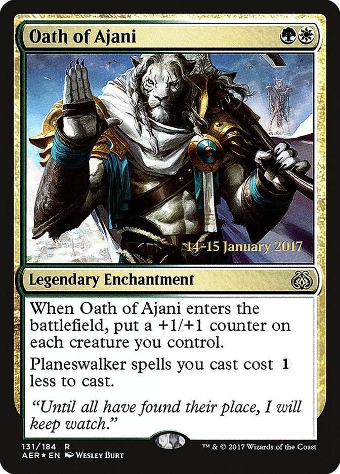 Oath of Ajani [Aether Revolt Prerelease Promos] | Jomio and Rueliete's Cards and Comics