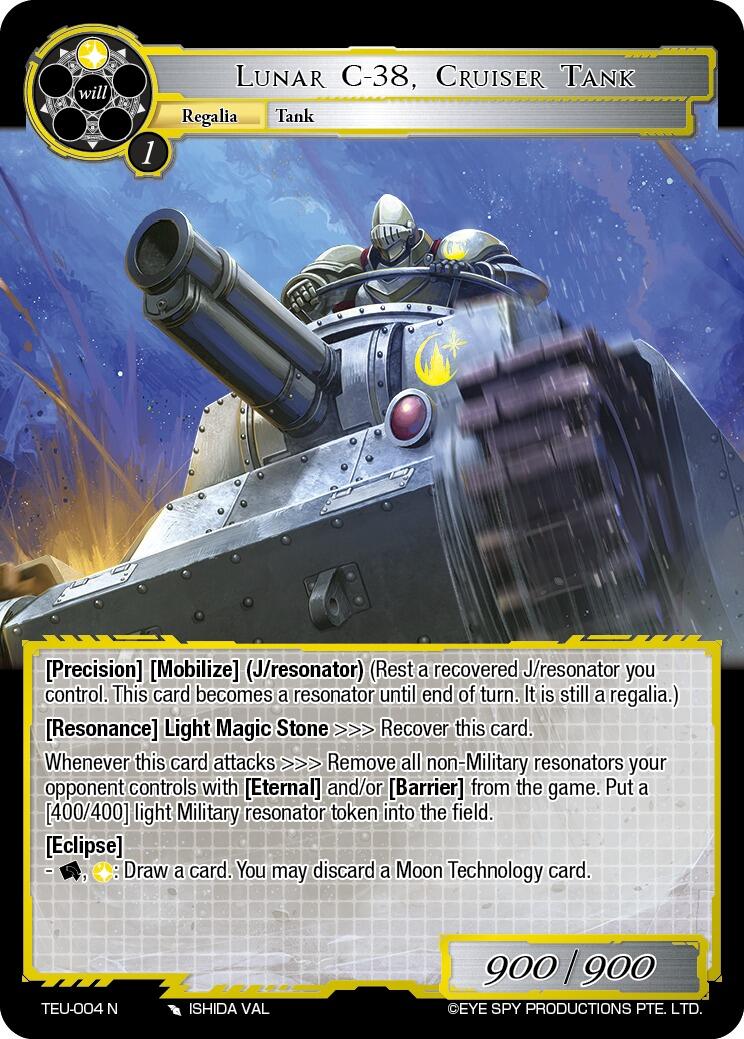 Lunar C-38, Cruiser Tank (TEU-004 N) [Timeless Eclipse of the Underworld] | Jomio and Rueliete's Cards and Comics