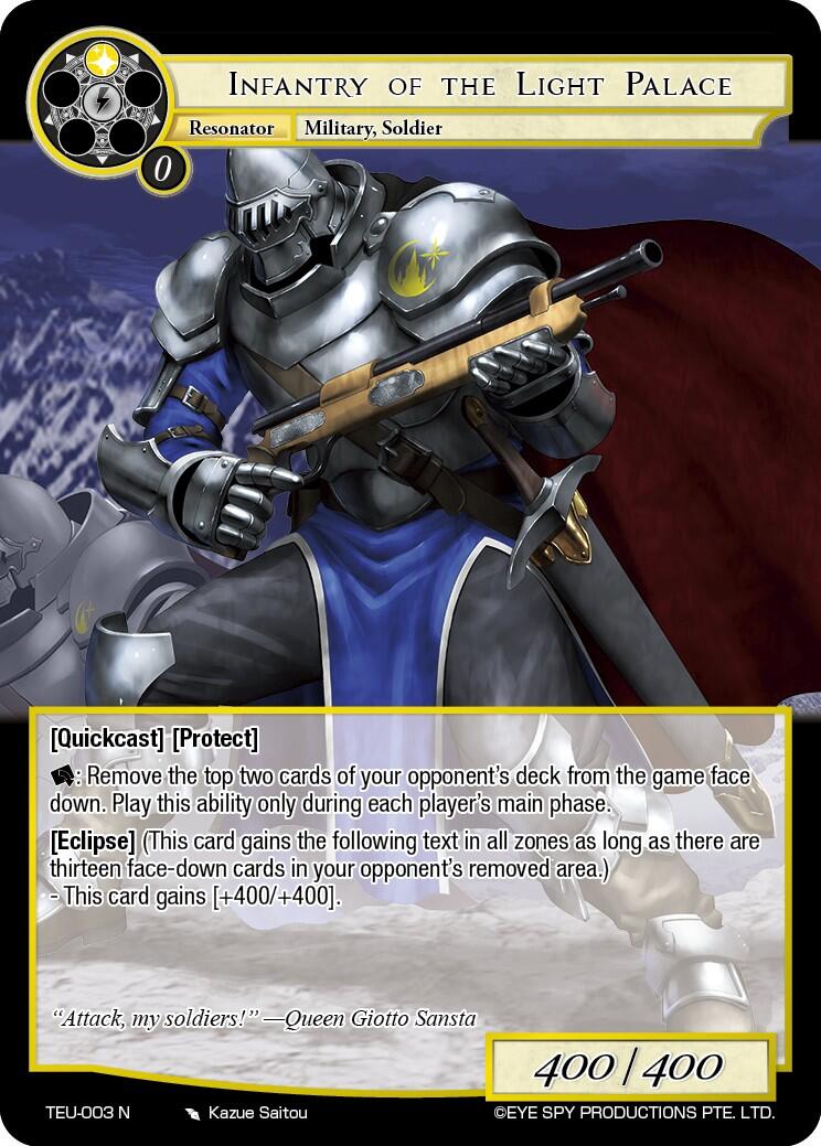 Infantry of the Light Palace (TEU-003 N) [Timeless Eclipse of the Underworld] | Jomio and Rueliete's Cards and Comics