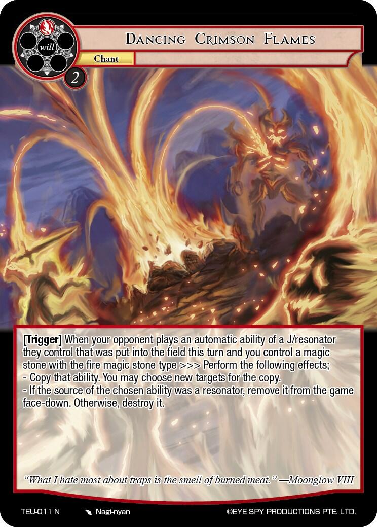 Dancing Crimson Flames (TEU-011 N) [Timeless Eclipse of the Underworld] | Jomio and Rueliete's Cards and Comics