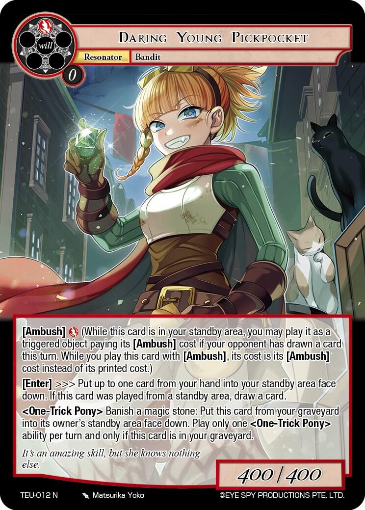 Daring Young Pickpocket (TEU-012 N) [Timeless Eclipse of the Underworld] | Jomio and Rueliete's Cards and Comics