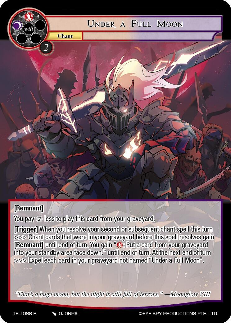 Under a Full Moon (TEU-088 R) [Timeless Eclipse of the Underworld] | Jomio and Rueliete's Cards and Comics