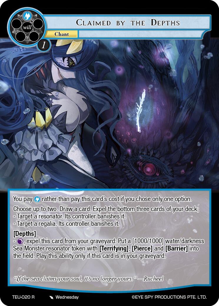 Claimed by the Depths (TEU-020 R) [Timeless Eclipse of the Underworld] | Jomio and Rueliete's Cards and Comics