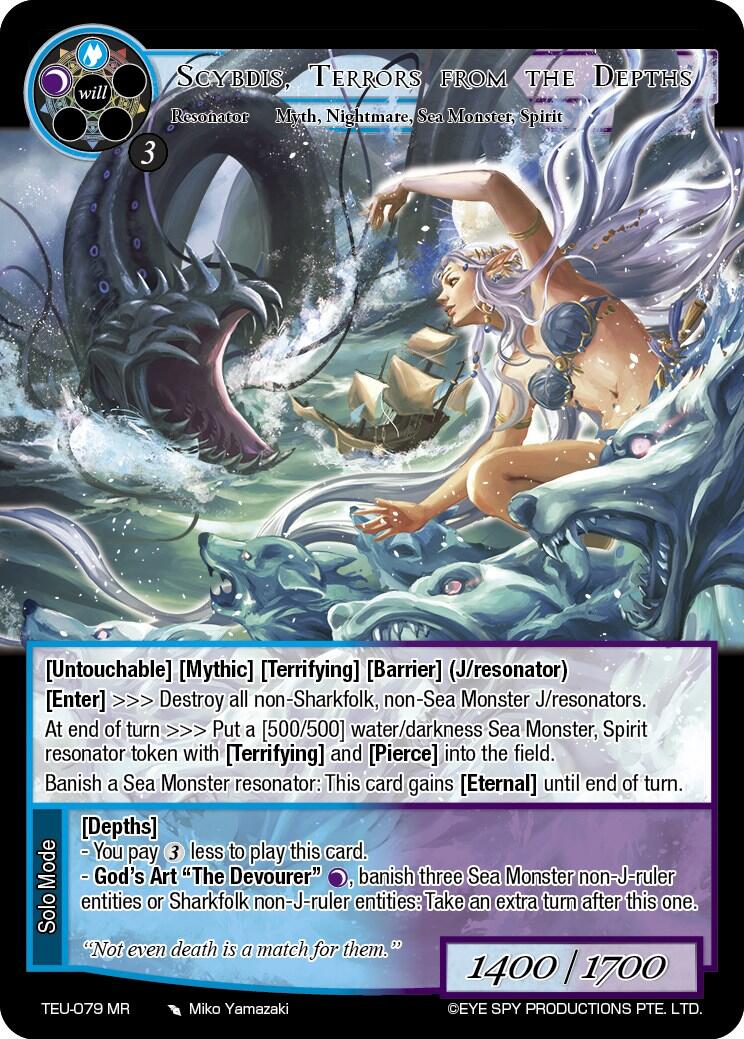 Scybdis, Terrors from the Depths (TEU-079 MR) [Timeless Eclipse of the Underworld] | Jomio and Rueliete's Cards and Comics