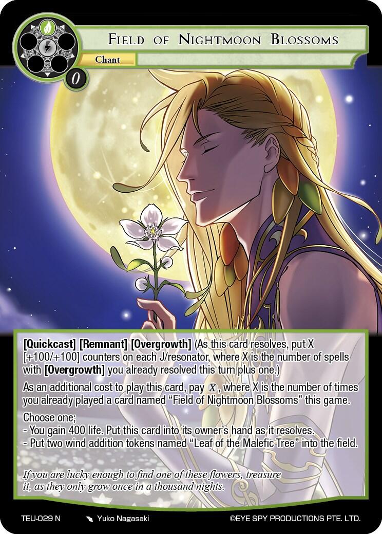 Field of Nightmoon Blossoms (TEU-029 N) [Timeless Eclipse of the Underworld] | Jomio and Rueliete's Cards and Comics