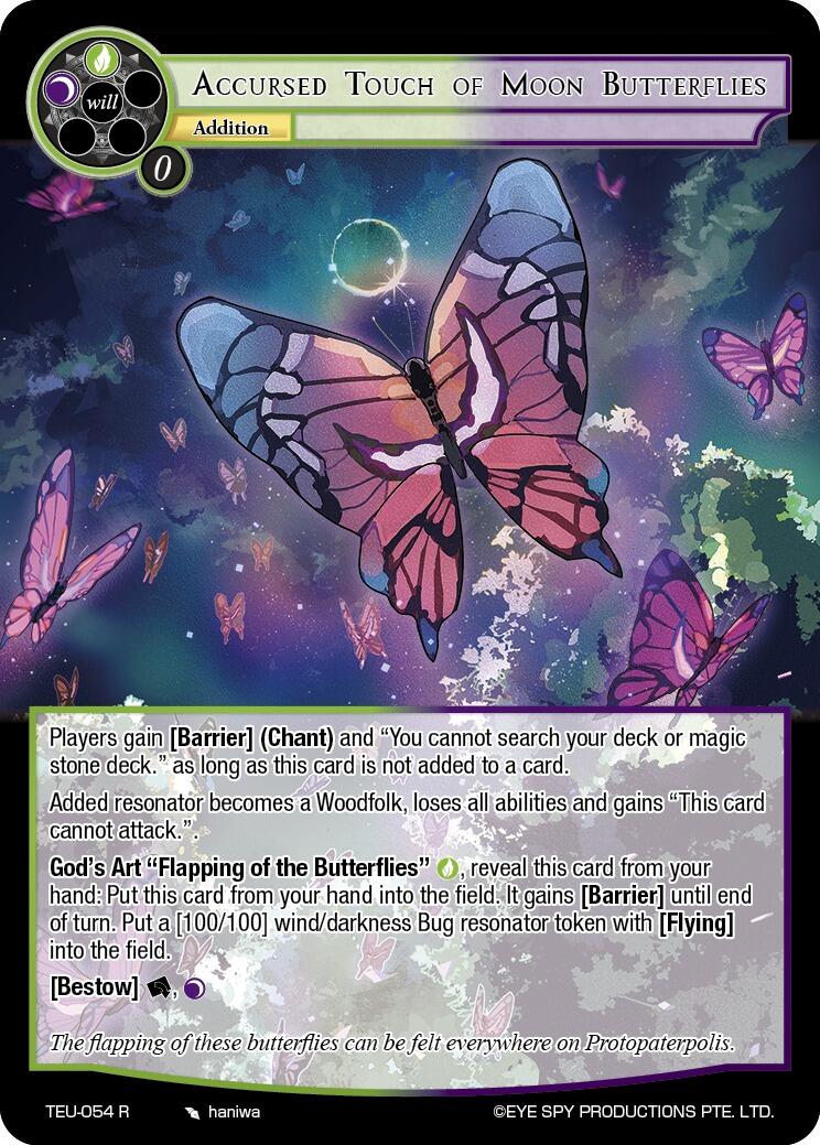 Accursed Touch of Moon Butterflies (TEU-054 R) [Timeless Eclipse of the Underworld] | Jomio and Rueliete's Cards and Comics