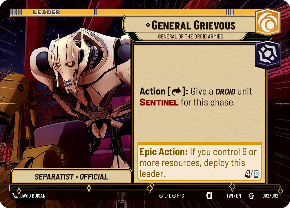 General Grievous - General of the Droid Armies (002/002) (Hyperspace) (Prerelease Promos) (002/002) [Twilight of the Republic Promos] | Jomio and Rueliete's Cards and Comics