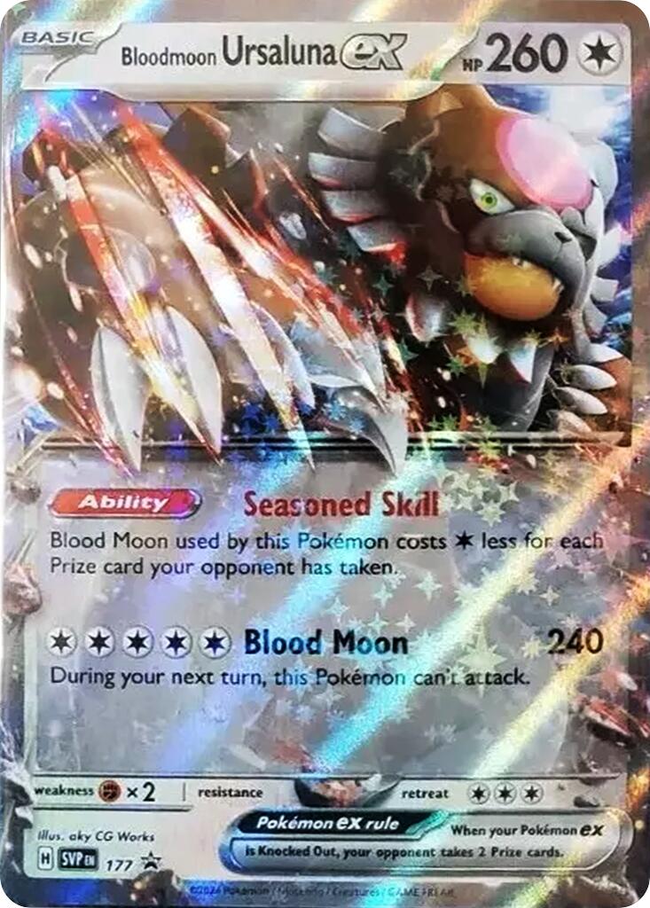 Bloodmoon Ursaluna ex (177) [Scarlet & Violet: Black Star Promos] | Jomio and Rueliete's Cards and Comics