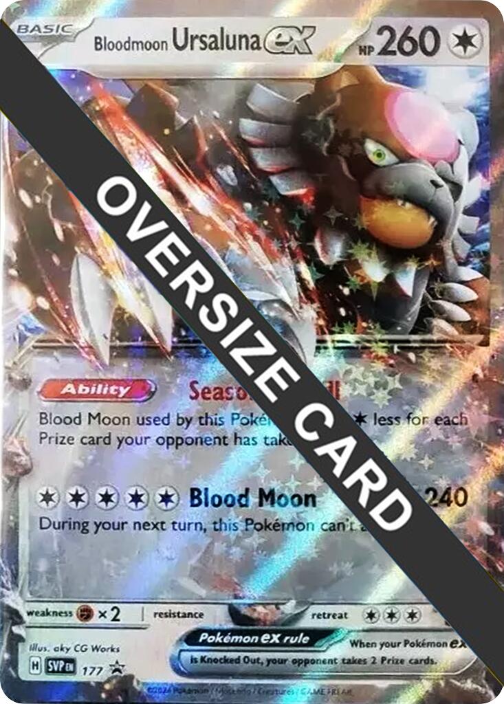 Bloodmoon Ursaluna ex (177) (Jumbo Card) [Scarlet & Violet: Black Star Promos] | Jomio and Rueliete's Cards and Comics