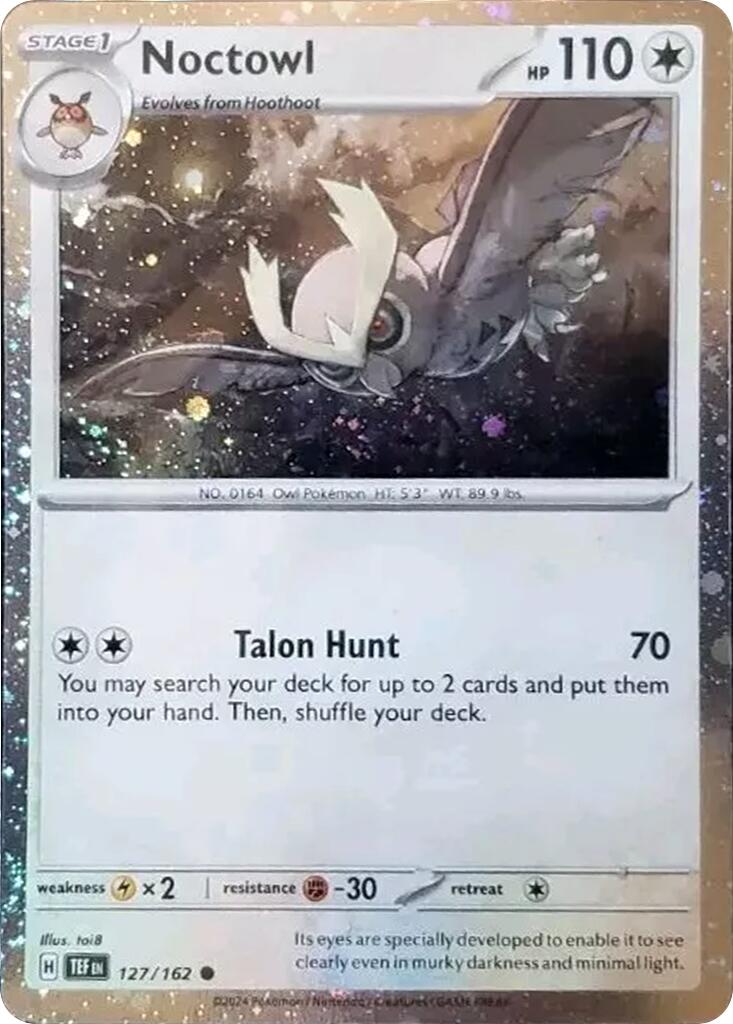 Noctowl (127/162) (Cosmos Holo) [Scarlet & Violet: Black Star Promos] | Jomio and Rueliete's Cards and Comics