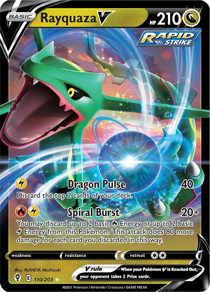 Rayquaza V (110/203) [Sword & Shield: Evolving Skies] | Jomio and Rueliete's Cards and Comics