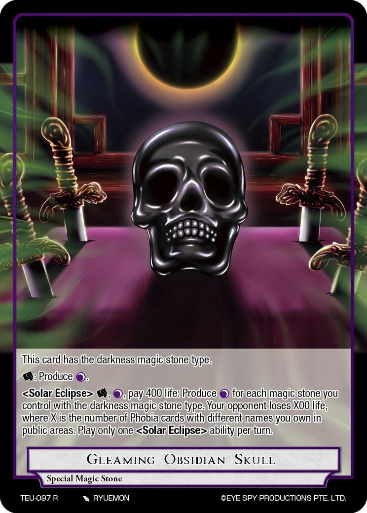 Gleaming Obsidian Skull (TEU-097 R) [Timeless Eclipse of the Underworld] | Jomio and Rueliete's Cards and Comics