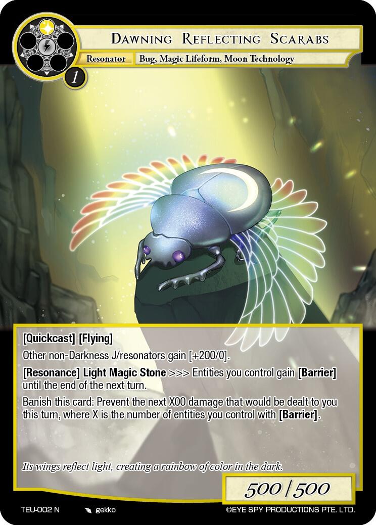 Dawning Reflecting Scarabs (TEU-002 N) [Timeless Eclipse of the Underworld] | Jomio and Rueliete's Cards and Comics