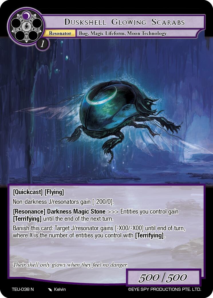 Duskshell Glowing Scarabs (TEU-038 N) [Timeless Eclipse of the Underworld] | Jomio and Rueliete's Cards and Comics