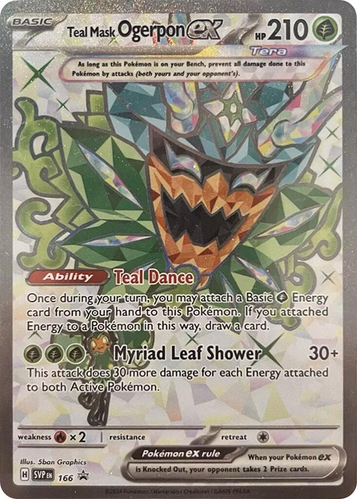 Teal Mask Ogerpon ex (166) [Scarlet & Violet: Black Star Promos] | Jomio and Rueliete's Cards and Comics