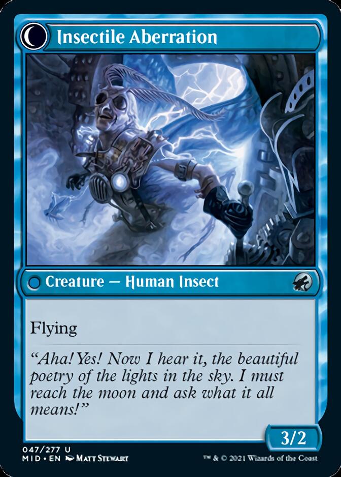 Delver of Secrets // Insectile Aberration [Innistrad: Midnight Hunt] | Jomio and Rueliete's Cards and Comics