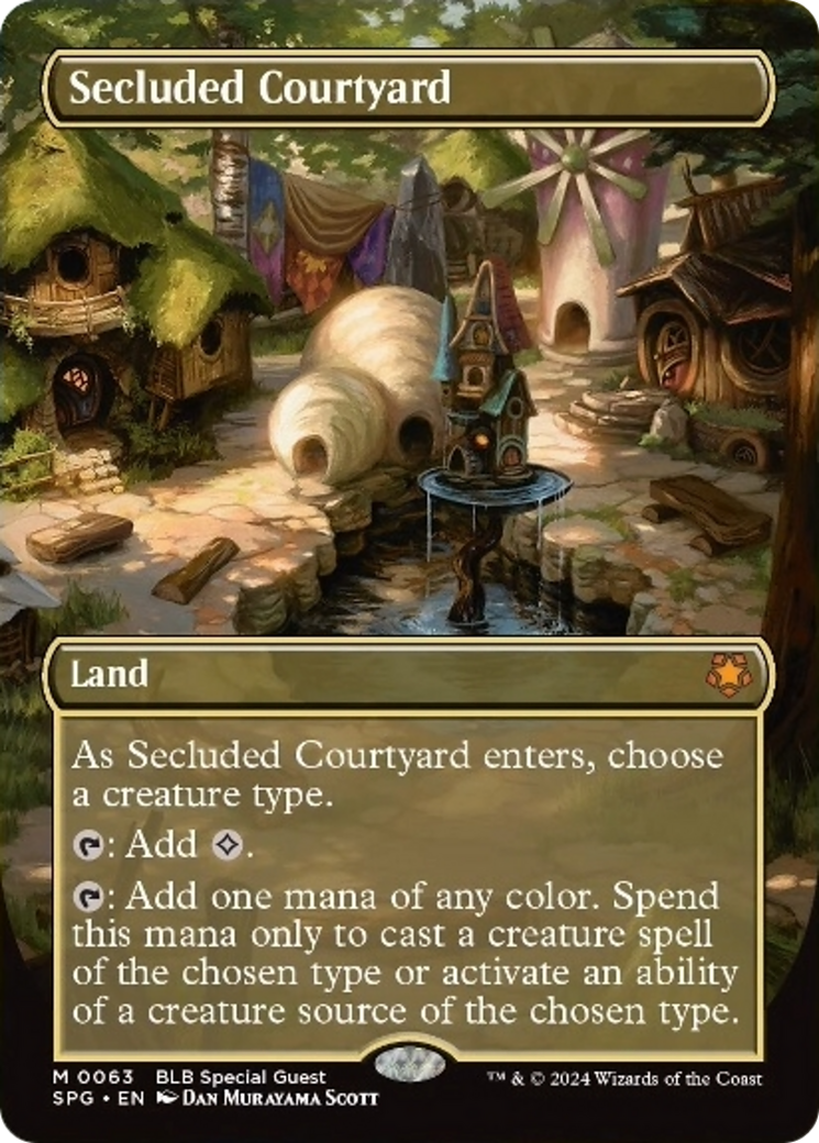 Secluded Courtyard (Borderless) [Bloomburrow Special Guests] | Jomio and Rueliete's Cards and Comics