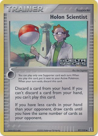 Holon Scientist (97/113) (Stamped) [EX: Delta Species] | Jomio and Rueliete's Cards and Comics