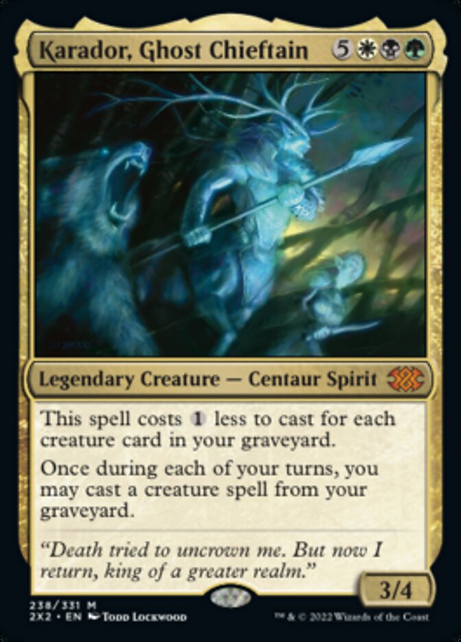 Karador, Ghost Chieftain [Double Masters 2022] | Jomio and Rueliete's Cards and Comics