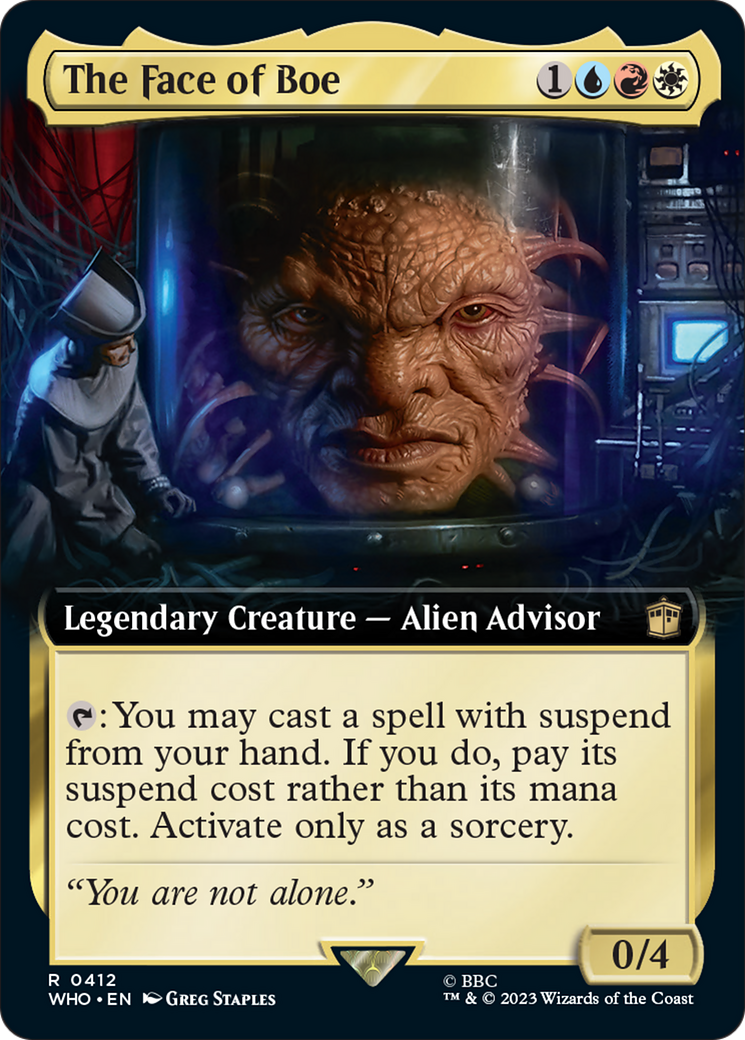 The Face of Boe (Extended Art) [Doctor Who] | Jomio and Rueliete's Cards and Comics