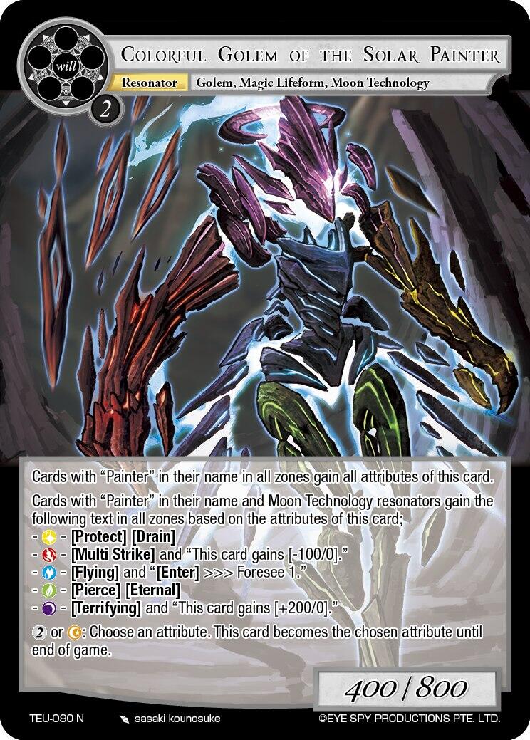 Colorful Golem of the Solar Painter (TEU-090 N) [Timeless Eclipse of the Underworld] | Jomio and Rueliete's Cards and Comics