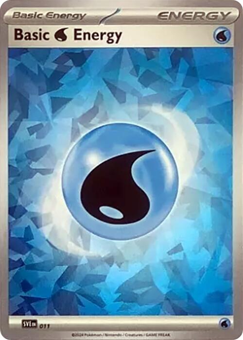 Basic Water Energy (011) (Cracked Ice Holo) [Scarlet & Violet: Stellar Crown] | Jomio and Rueliete's Cards and Comics