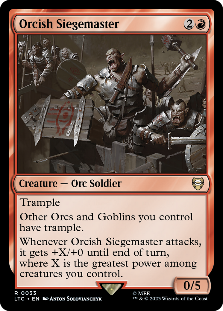 Orcish Siegemaster [The Lord of the Rings: Tales of Middle-Earth Commander] | Jomio and Rueliete's Cards and Comics