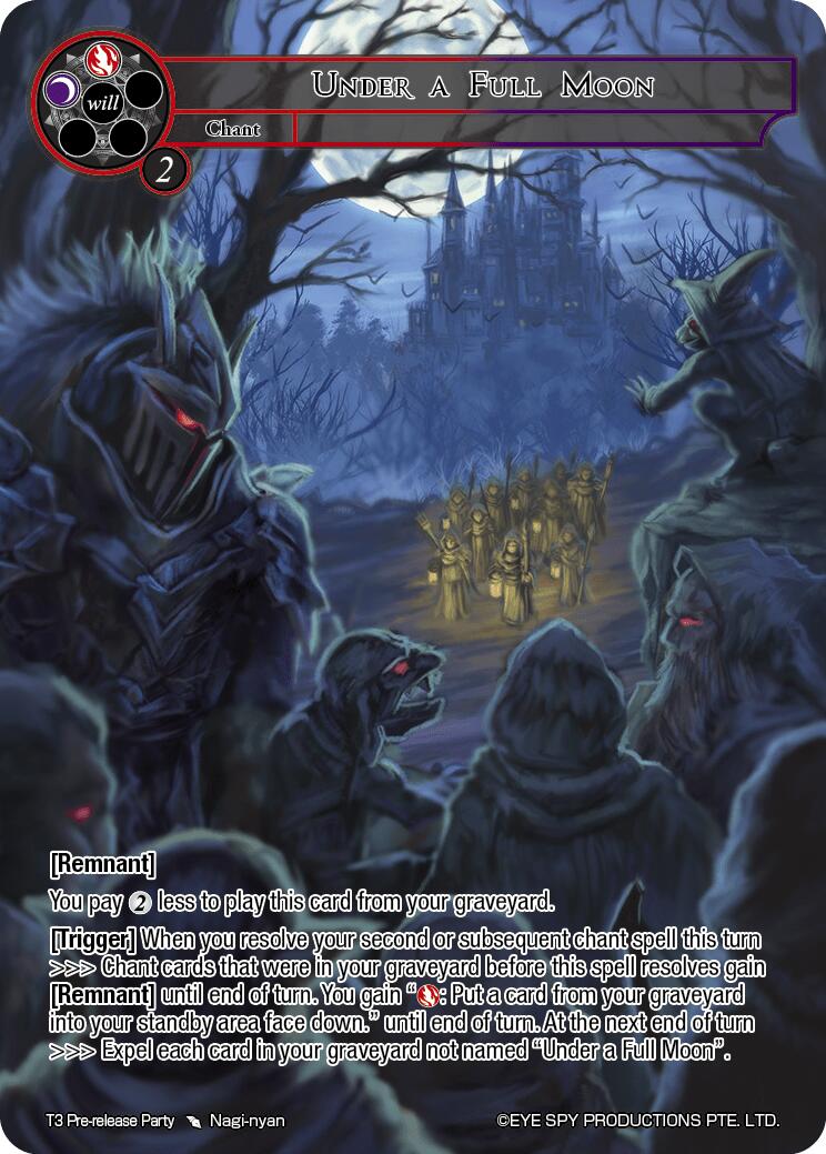 Under a Full Moon (T3 Pre-release Party) [Promo Cards] | Jomio and Rueliete's Cards and Comics