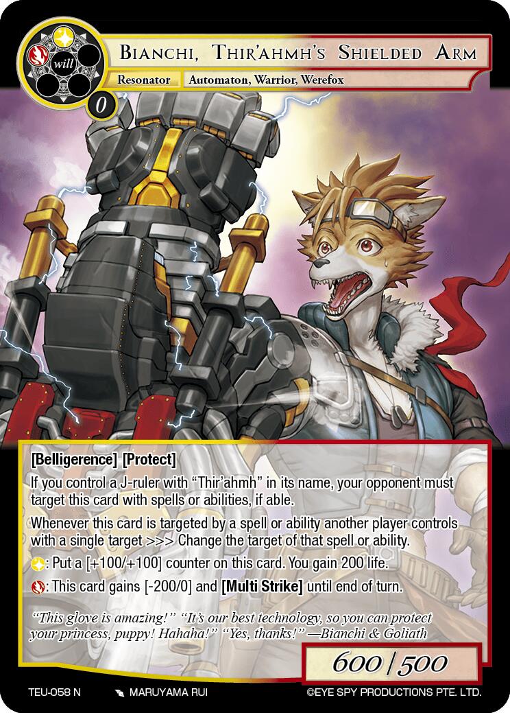 Bianchi, Thir'ahmh's Shielded Arm (TEU-058 N) [Timeless Eclipse of the Underworld] | Jomio and Rueliete's Cards and Comics