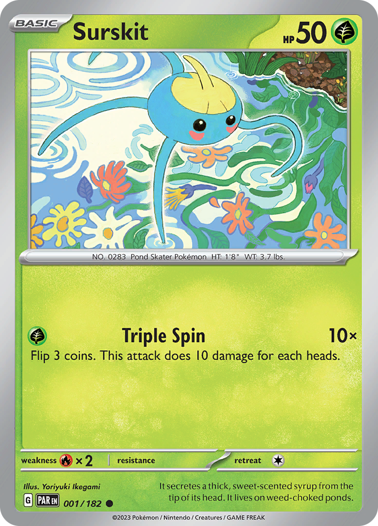 Surskit (001/182) [Scarlet & Violet: Paradox Rift] | Jomio and Rueliete's Cards and Comics