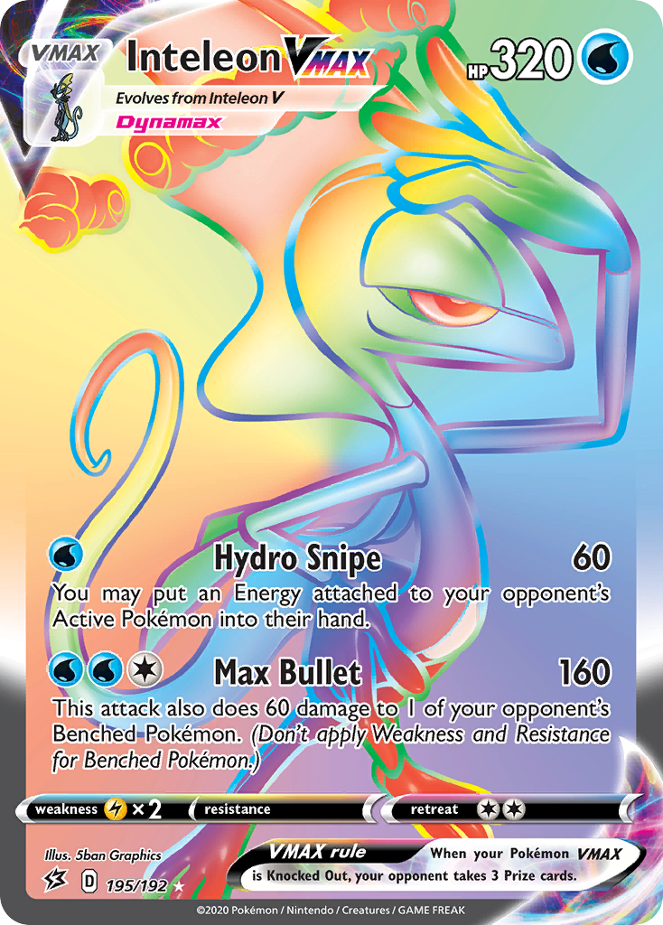 Inteleon VMAX (195/192) [Sword & Shield: Rebel Clash] | Jomio and Rueliete's Cards and Comics