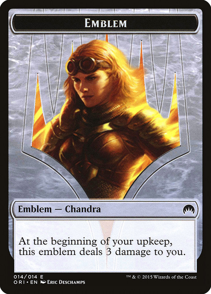 Chandra, Roaring Flame Emblem [Magic Origins Tokens] | Jomio and Rueliete's Cards and Comics