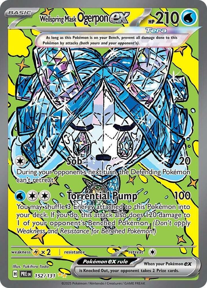 Wellspring Mask Ogerpon ex (152/131) [Scarlet & Violet: Prismatic Evolutions] | Jomio and Rueliete's Cards and Comics