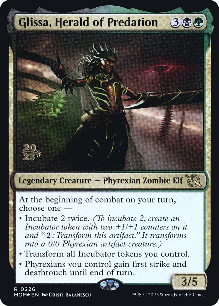 Glissa, Herald of Predation [March of the Machine Prerelease Promos] | Jomio and Rueliete's Cards and Comics