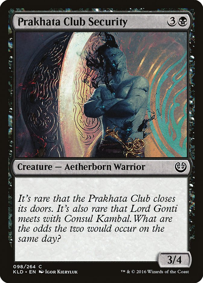 Prakhata Club Security [Kaladesh] | Jomio and Rueliete's Cards and Comics